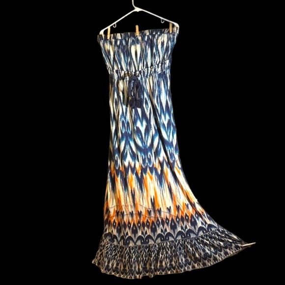 A.N.A. A New Approach Dresses & Skirts - Elegant Blue and Orange Maxi Dress